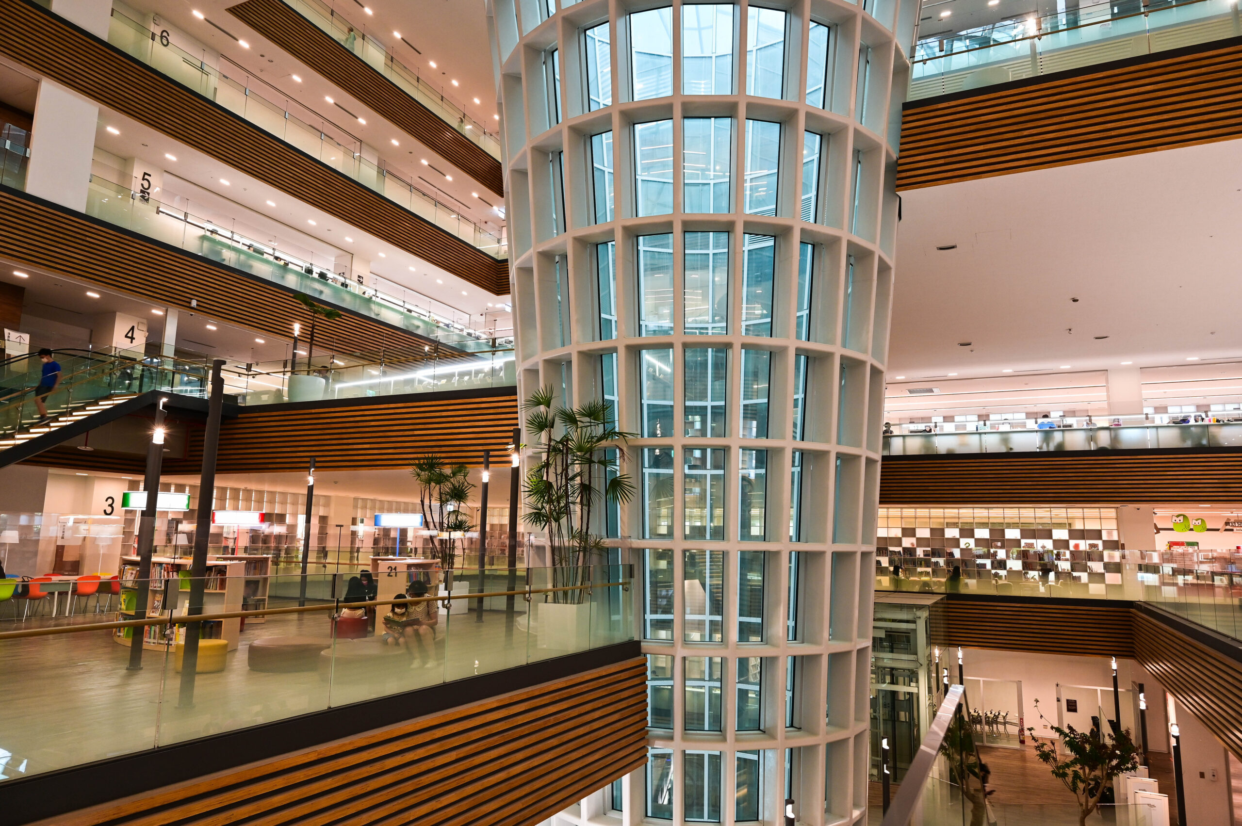 Taoyuan City, Taiwan- AUG 24, 2023: Interior of Taoyuan Public L