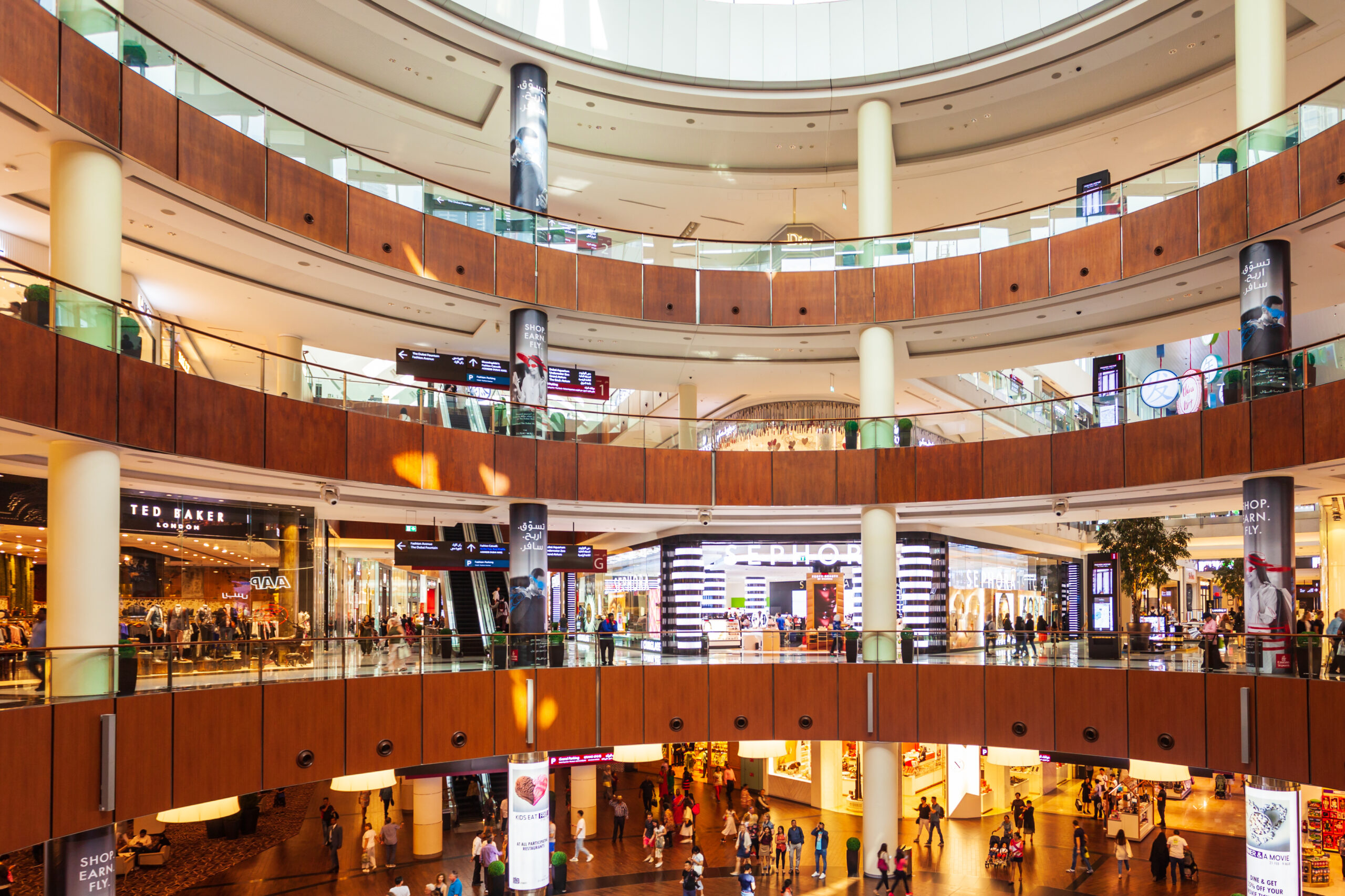 Dubai Mall interior in Dubai, UAE